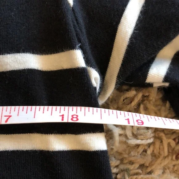 Black with white stripes long sleeve t-shirt from Inherit Co. by Zenana - Picture 5 of 7